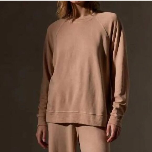 JAMES PERSE- NWT- Vintage Terry Relaxed Sweatshirt - Rose Nude Pigment - Size 3 - Picture 3 of 7
